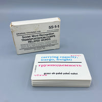 1985 Soviet Word Recognition Study Cards