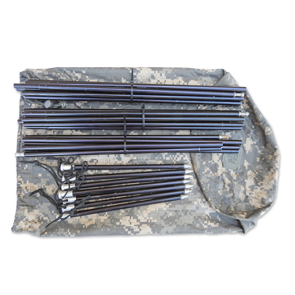 Improved Combat Shelter (ICS) Tent Poles, Stakes, and Bag Bundle