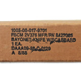 Vintage M7 Bayonet Knife & Scabbard, NOS Sealed - Booth Camp Co. 