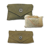 WWII M1942 First Aid Pouch & M1924 Bandage Pouch Bundle